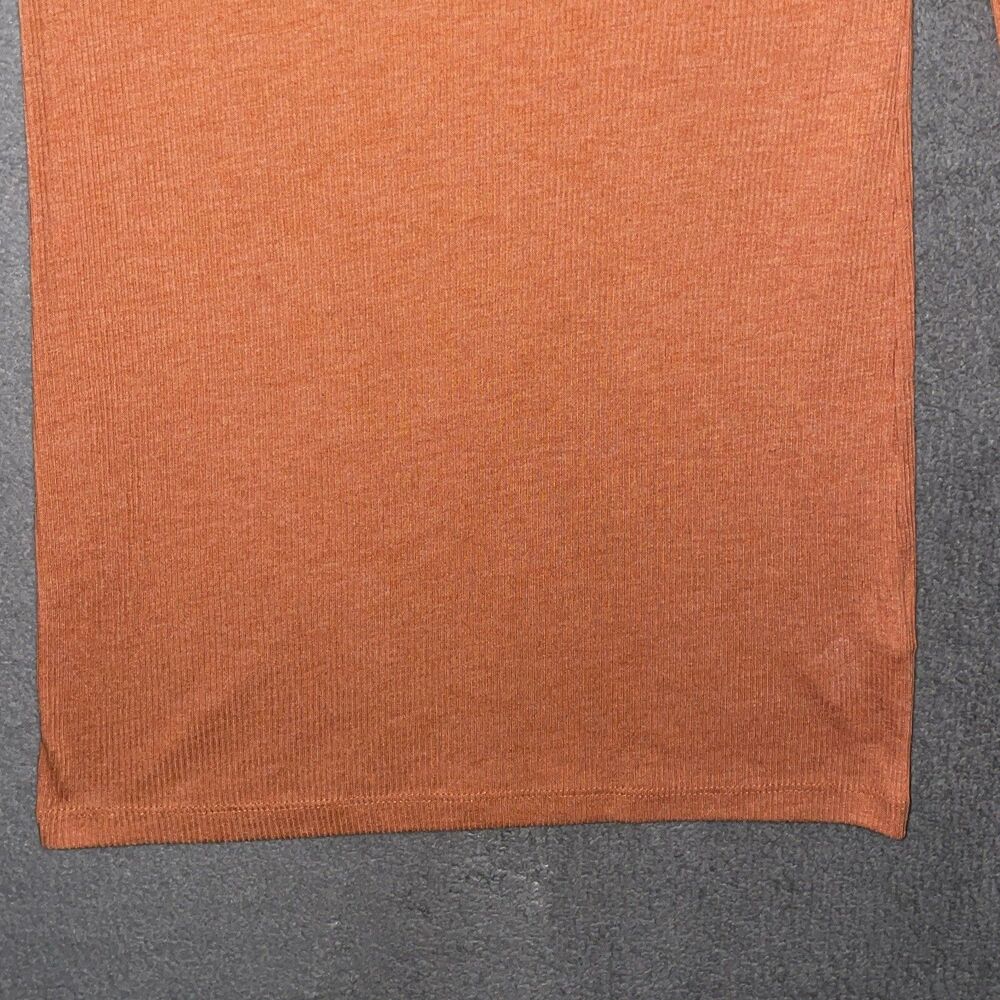 Mossimo Supply Co Ribbed Long Sleeve Scoop Neck Knit Top Size S Small Orange - Picture 6 of 10